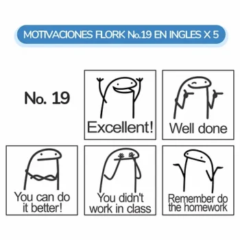 MOTIVACIONES FLORK N. 19 EN INGLES X 5 SELLOS