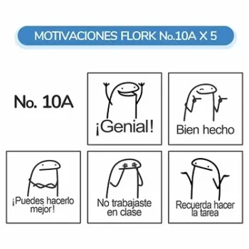 MOTIVACIONES FLORK N. 10 A X 5 SELLOS