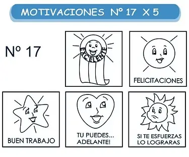 MOTIVACIONES N. 17 SURTIDO X 5 SELLOS DE 5.5 X 4.5